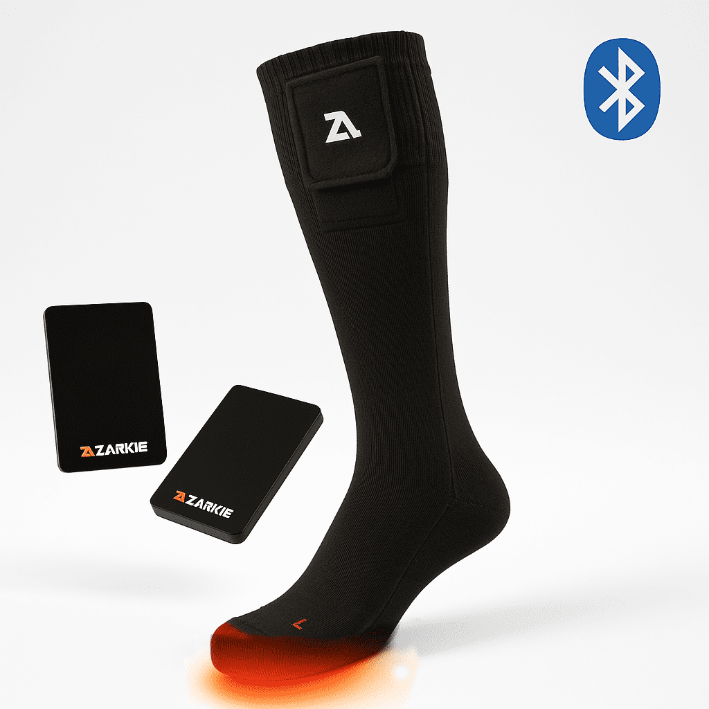 Zarkie Bluetooth Controller USB Battery Heated Socks image 0
