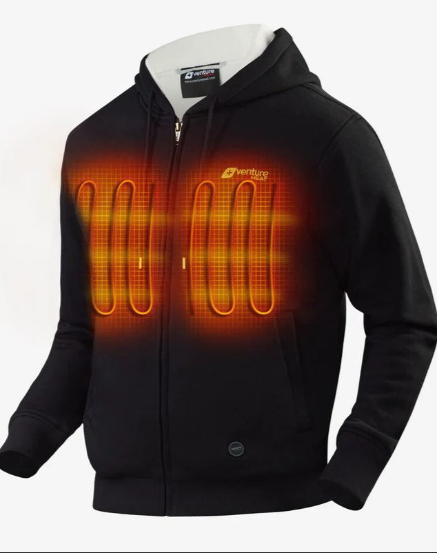 New - Unisex Transit 2.0 Heated Ultra Soft Hoodie with HeatSync™ - Black image 0
